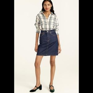 NWT J Crew Pink/Gray Flannel Shirt